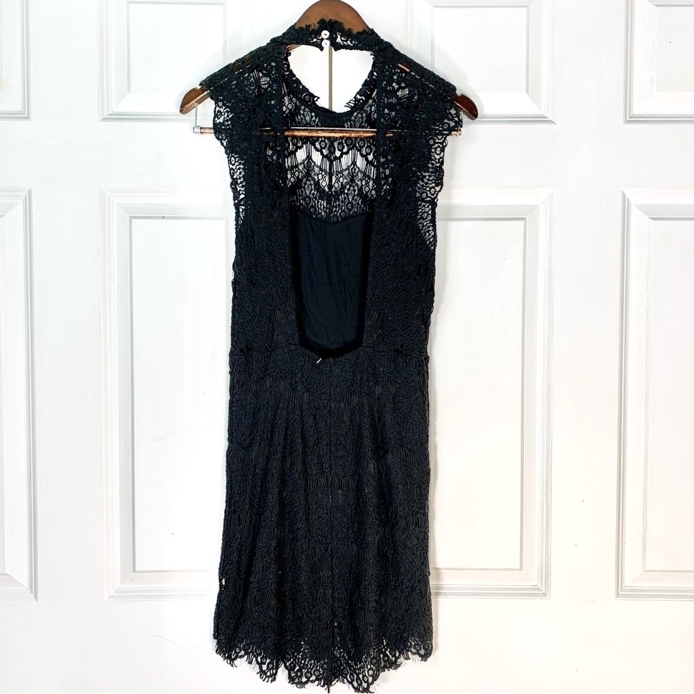 NWT Free People Lace Daydream Bodycon Slip Dress Black - Picture 9 of 15